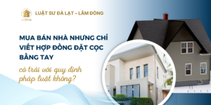 giấy đặt cọc mua nhà viết tay